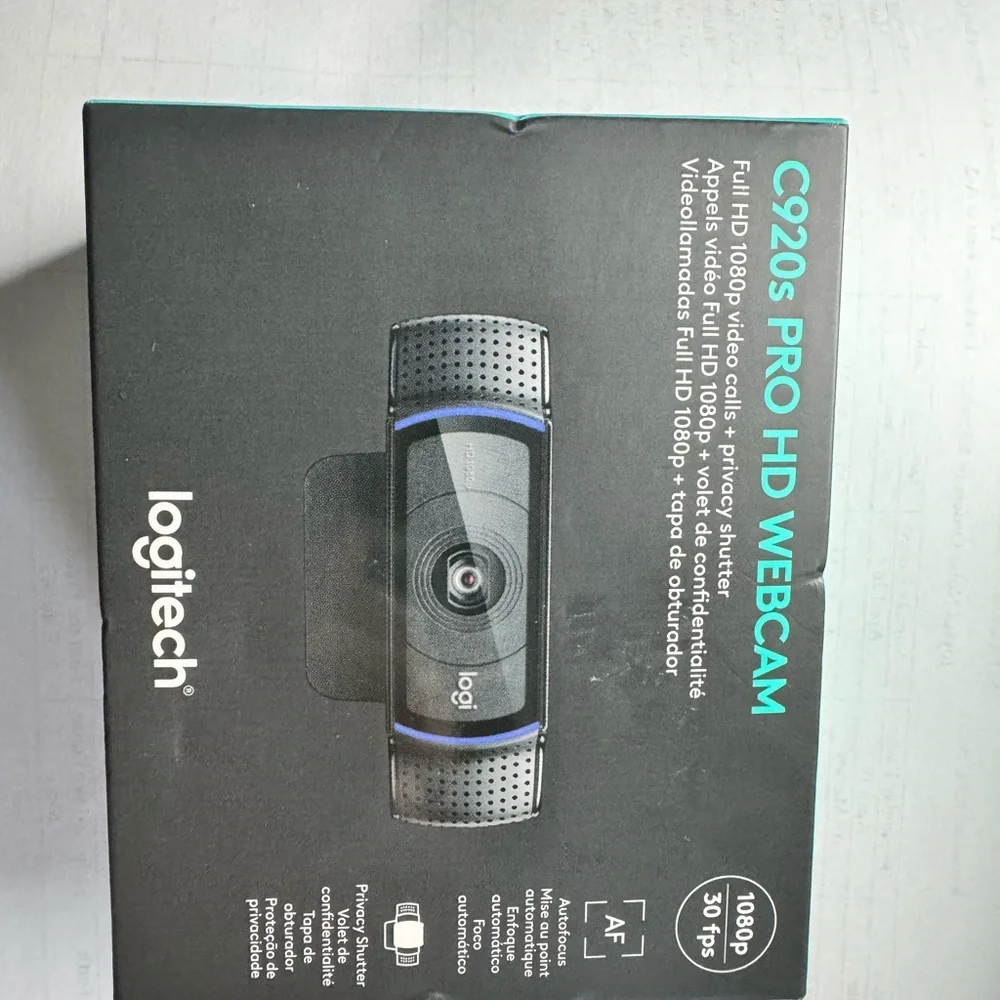 Logitech C920S HD Webcam - Black and Blue